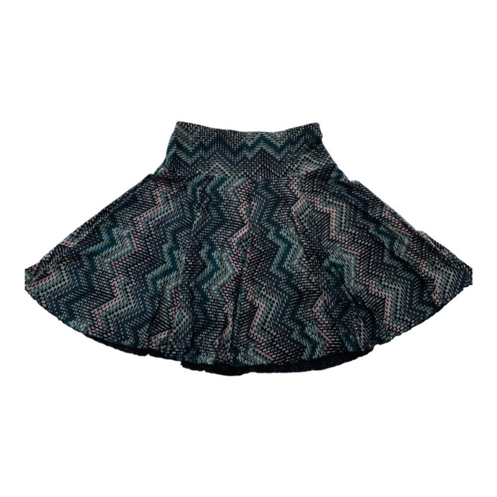 Karen Kane Flare Skirt Geometric Print Stretch Pull On Pregnancy Women's Size M